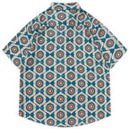 Sleeve Vintage Graphic Loose Shirt — front view