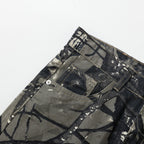 Vintage Graphic Denim Loose Jeans — back view