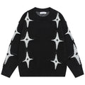 Y2K Star Graphic Knit Oversized Sweater — styling shot