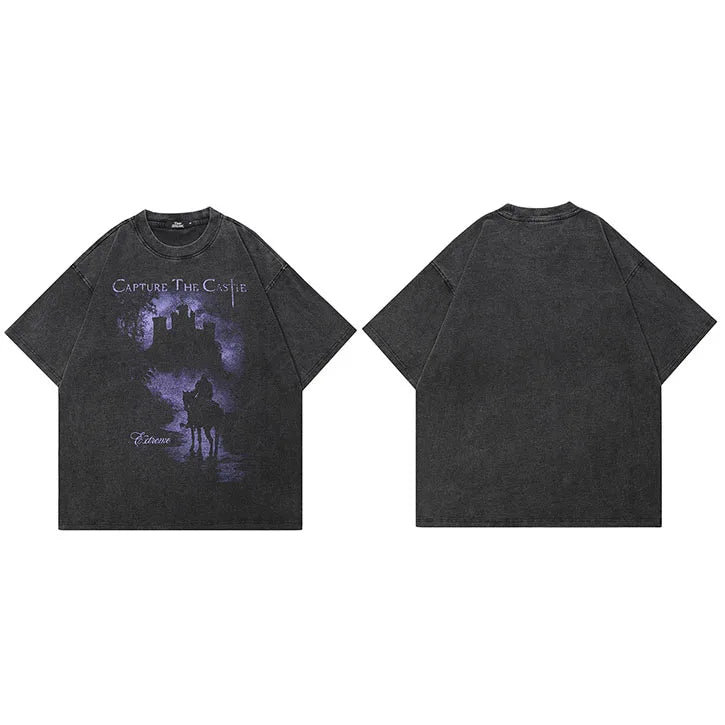 Black Faded T-Shirt — fit shot