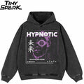 Vintage Anime Cartoon Graphic Hoodie — front view