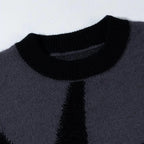 Y2K Graphic Knit Oversized Sweater — detail shot
