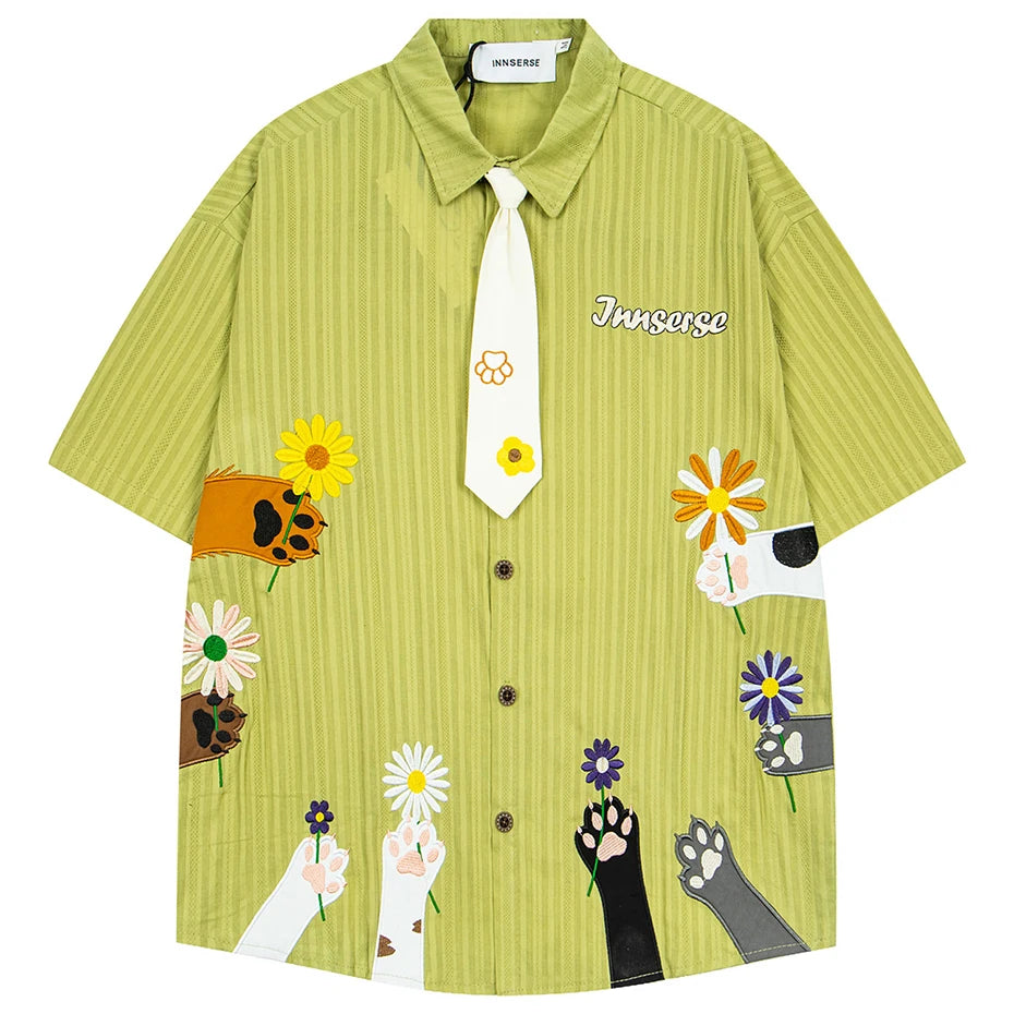 Shirts Cat Graphic Loose Shirt — back view