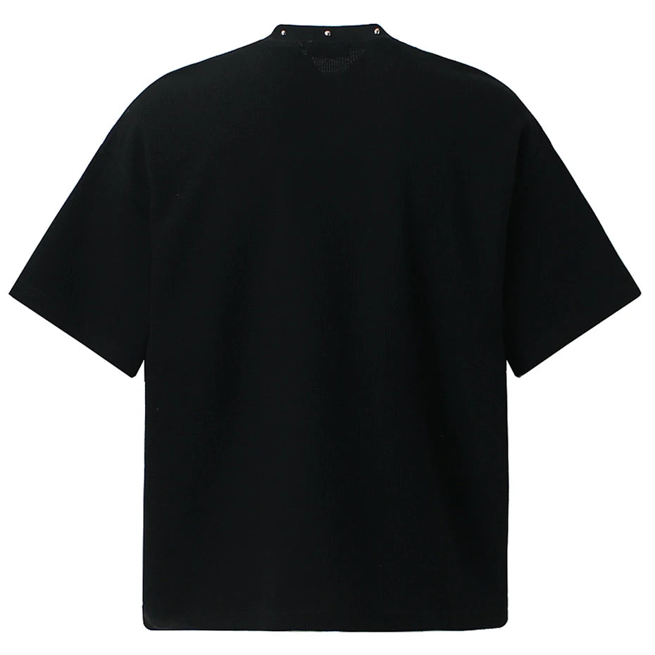 Shirts Y2K Black Graphic Oversized T-Shirt — front view