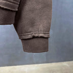 Vintage Ripped Oversized Jacket — fabric close-up