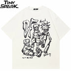 Anime Cartoon Graphic T-Shirt — detail shot