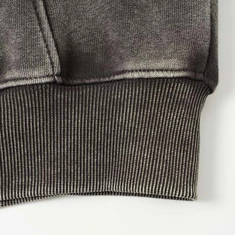 Y2K Vintage Patchwork Oversized Jacket — fabric close-up
