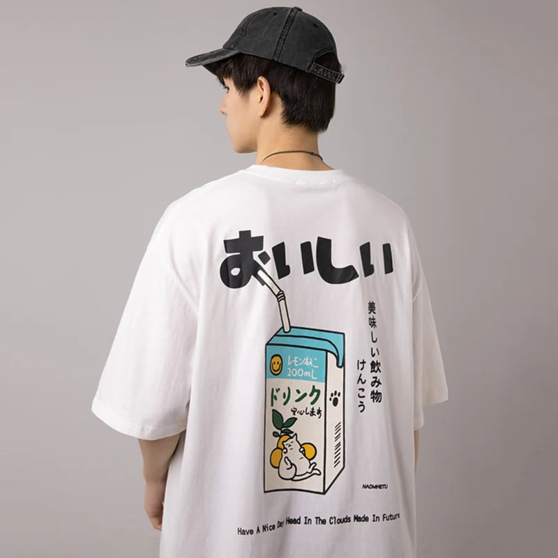 Kanji Letter Print T-Shirt — front view