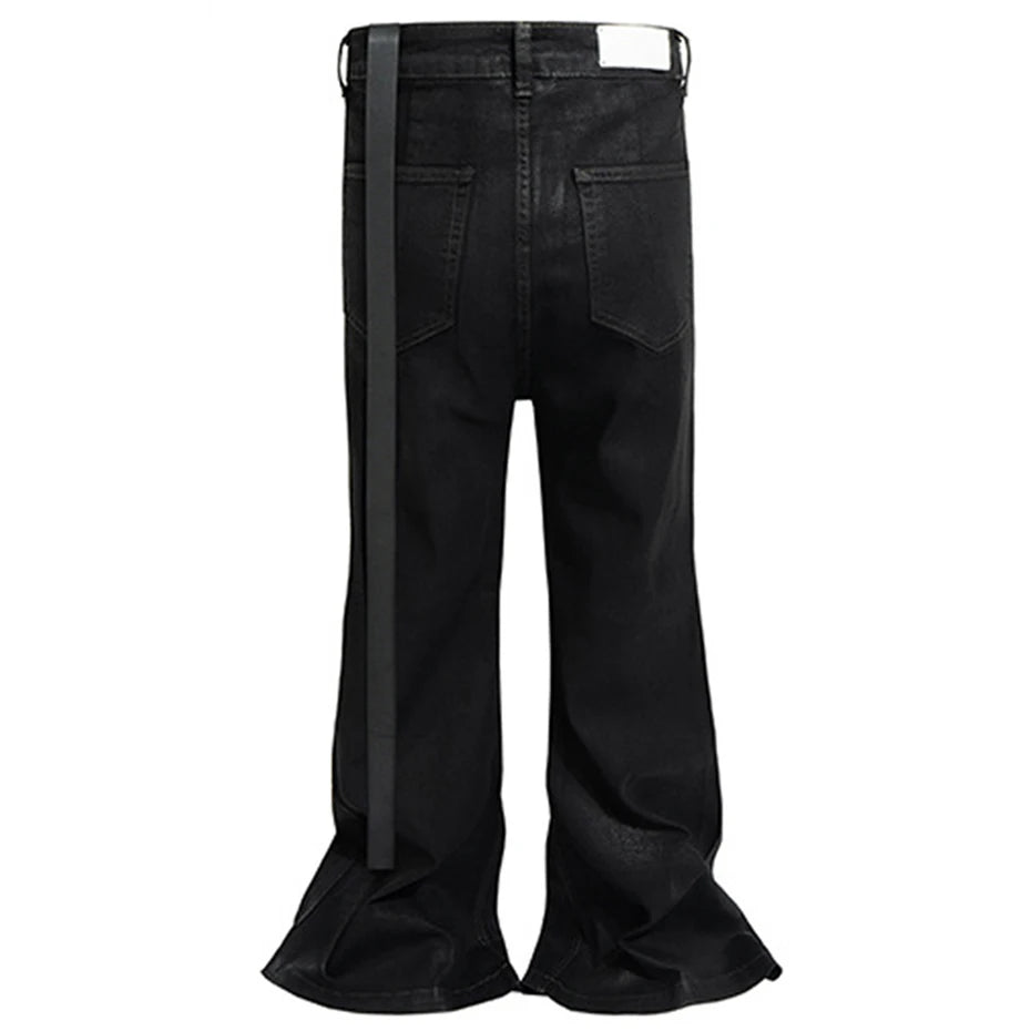 Black Denim Slim Coat — front view