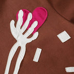 Human Skeleton Hooded Fleece Hoodie — back view