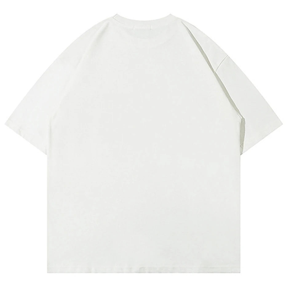 Y2K Star Spliced Oversized T-Shirt — detail shot