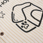 Funny Y2K Graphic Oversized Shirt — fabric close-up