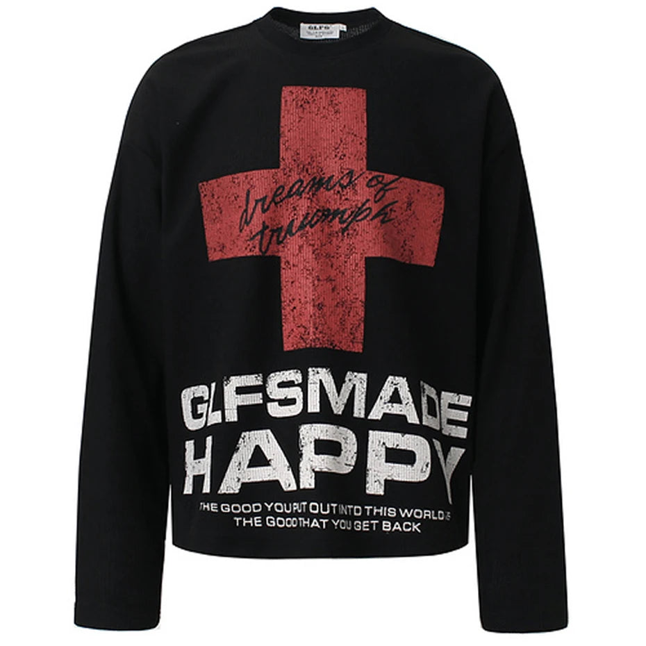 Graphic Oversized Long Sleeve Tee — styling shot