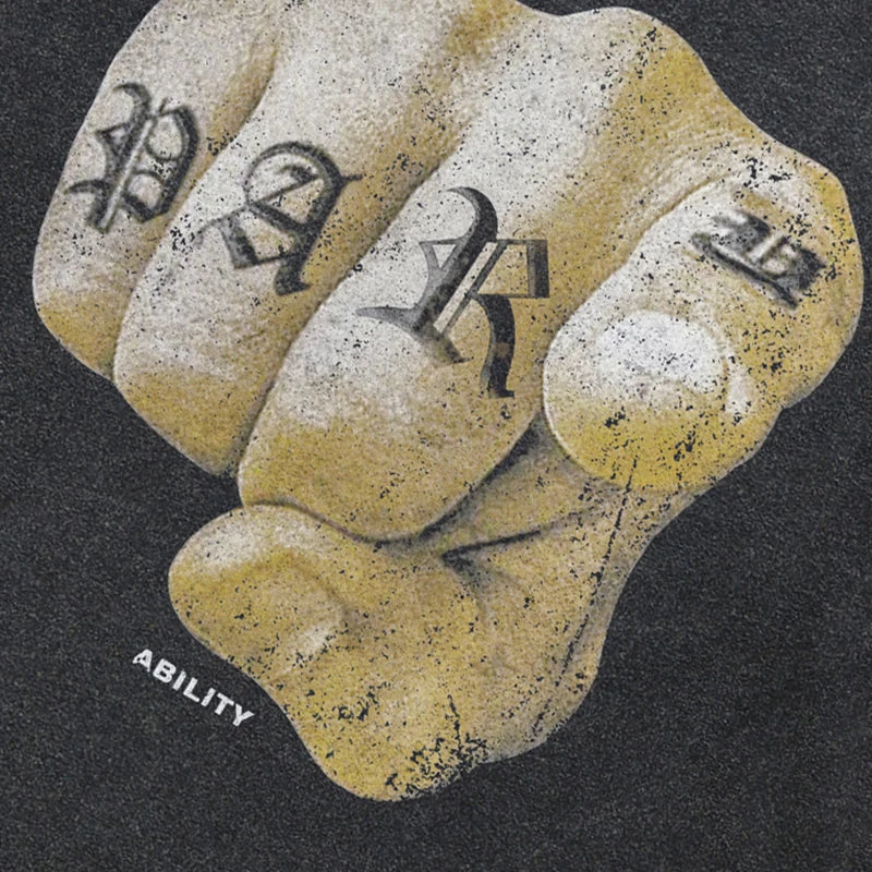 Finger Vintage Black Washed T-Shirt — front view