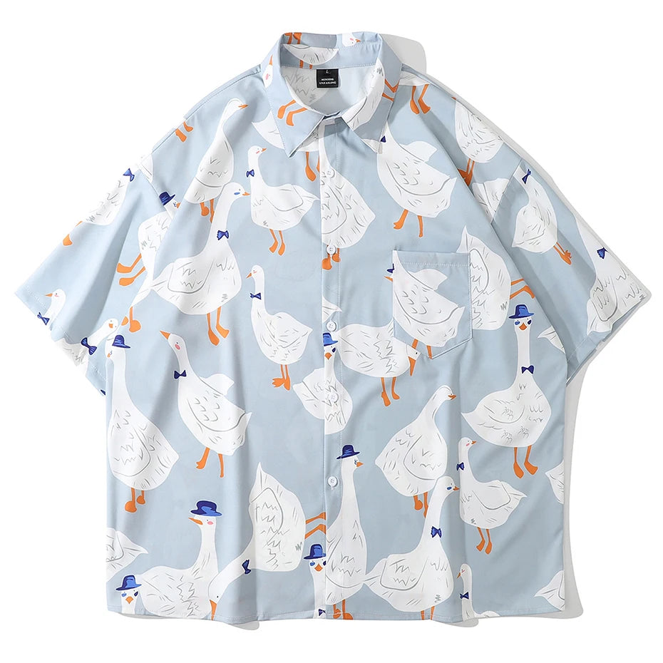 Y2K Graphic Oversized Shirt — back view