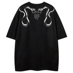Tshirts Vintage Graphic Suede Oversized T-Shirt — front view