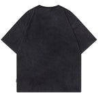 Y2K Black Spider Print Oversized T-Shirt — front view