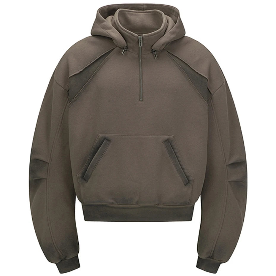 Retro Patchwork Regular Hoodie — detail shot