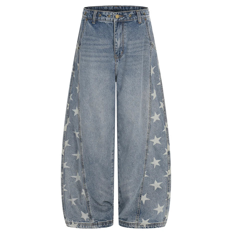 Vintage Star Graphic Denim Baggy Jeans — styling shot