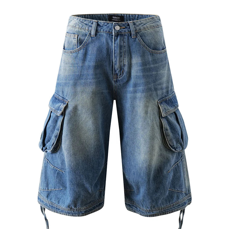 Vintage Car Denim Shorts — styling shot