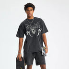 Black Devil Faded T-Shirt — front view