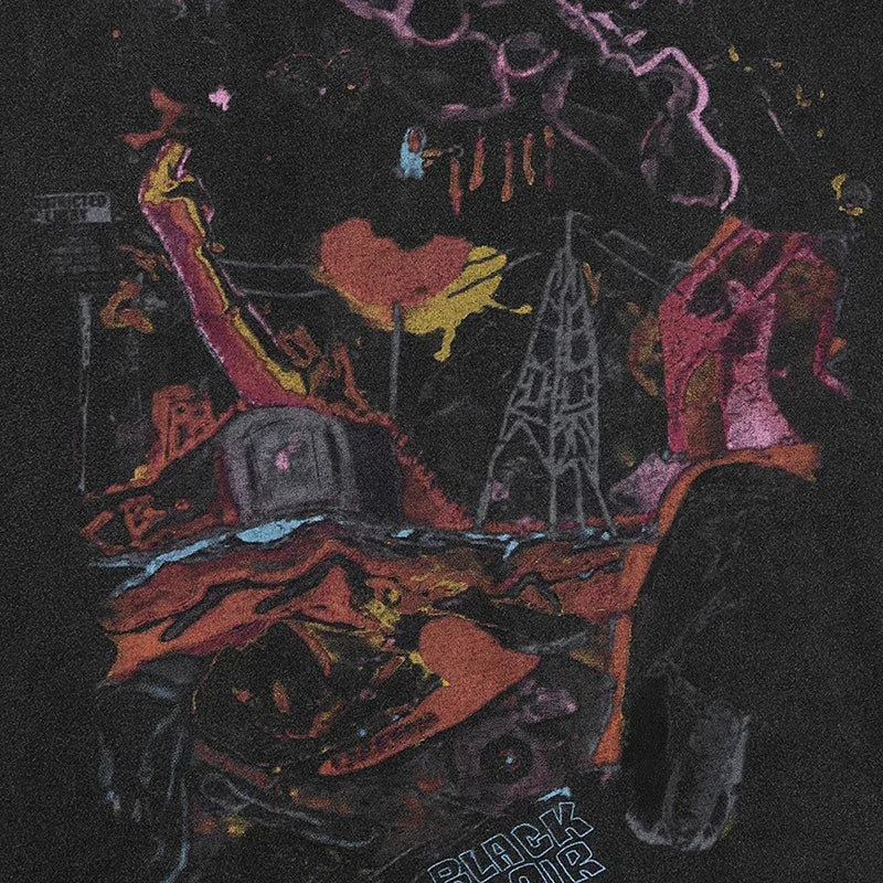 Graffiti Washed T-Shirt — back view