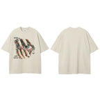 Beige Big Eye Graphic T-Shirt — styling shot