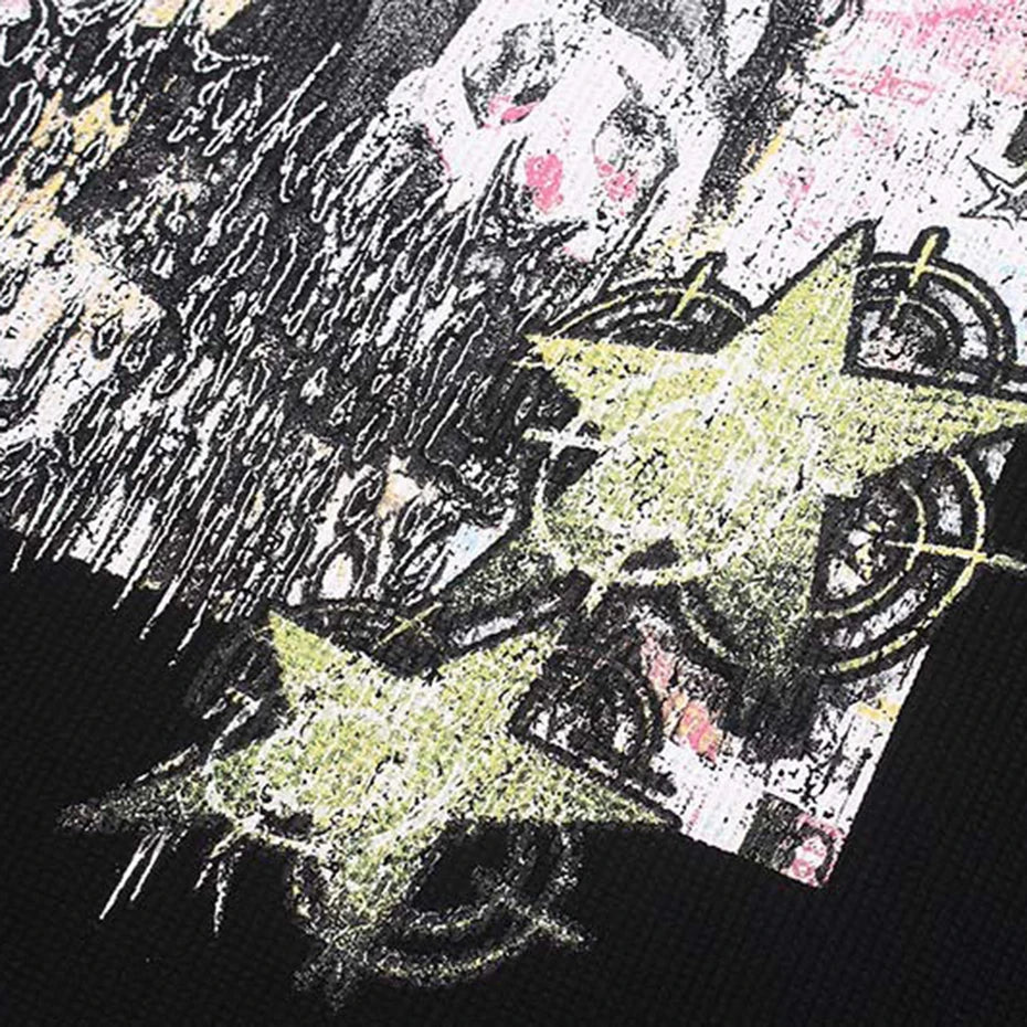 Shirts Y2K Graphic Loose Long Sleeve Tee — fit shot