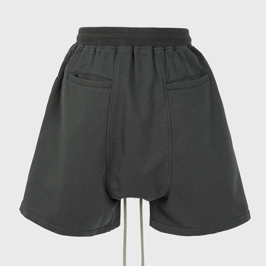 Black Zip Shorts — detail shot