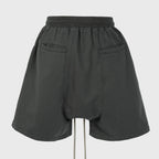 Black Zip Shorts — detail shot