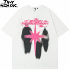 Black Star Shadow Graphic Oversized T-Shirt — fit shot