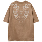 Shirts Vintage Graphic Suede Oversized T-Shirt — detail shot