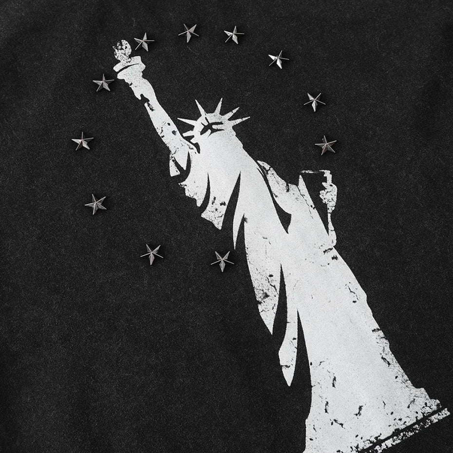 Vintage Star Graphic Oversized T-Shirt — fit shot
