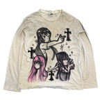 Vintage Anime Graphic Oversized T-Shirt — fit shot