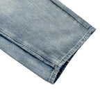Double Vintage Blue Denim Baggy Jeans — fit shot