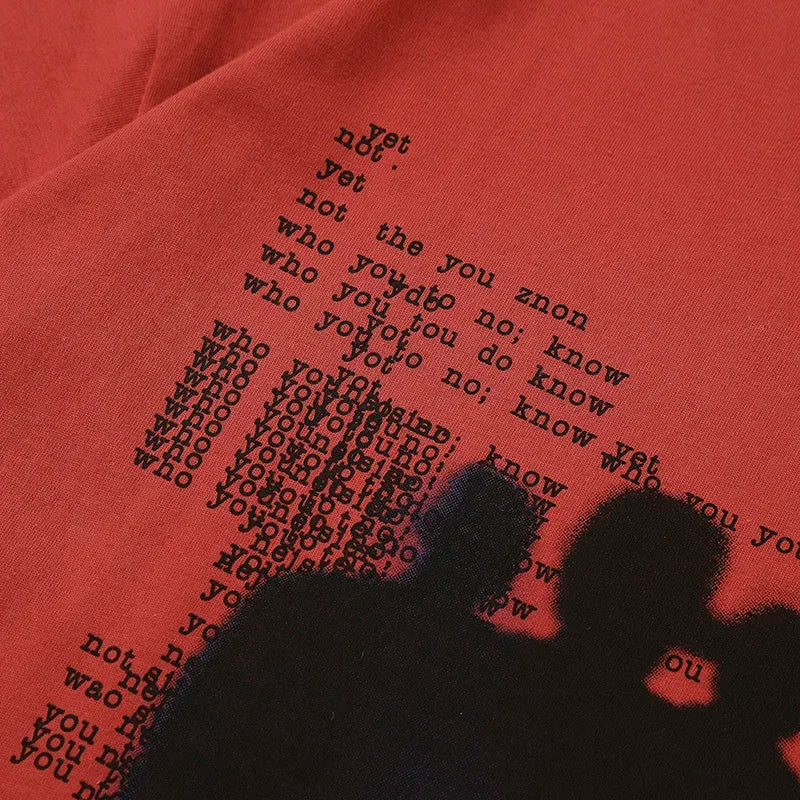 Shadow Graphic Loose T-Shirt — front view