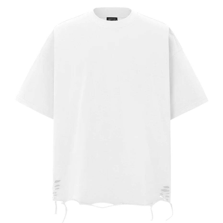 Y2K Ripped Oversized T-Shirt — back view