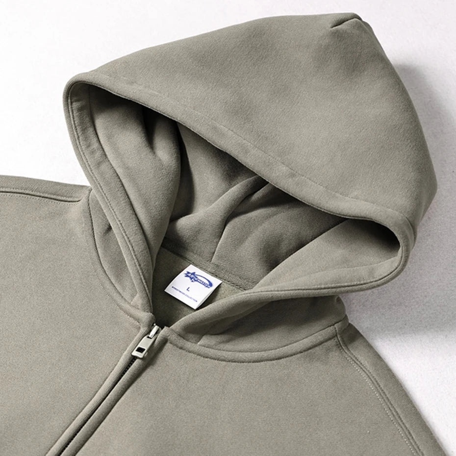 Zip Oversized Jacket — detail shot