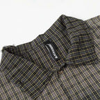 Vintage Plaid Washed Oversized Shirt — back view