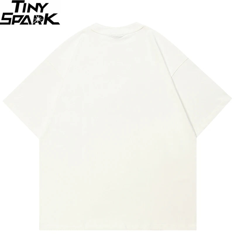 Y2K Beige Graphic T-Shirt — back view