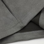 Vintage Striped Suede Oversized T-Shirt — fabric close-up