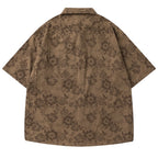 Vintage Flower Graphic Loose Shirt — front view