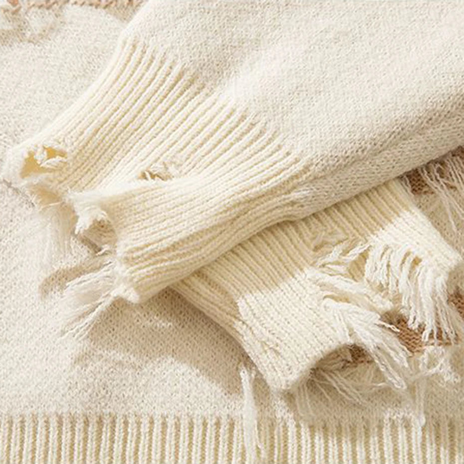 Y2K Knit Oversized Sweater — fit shot