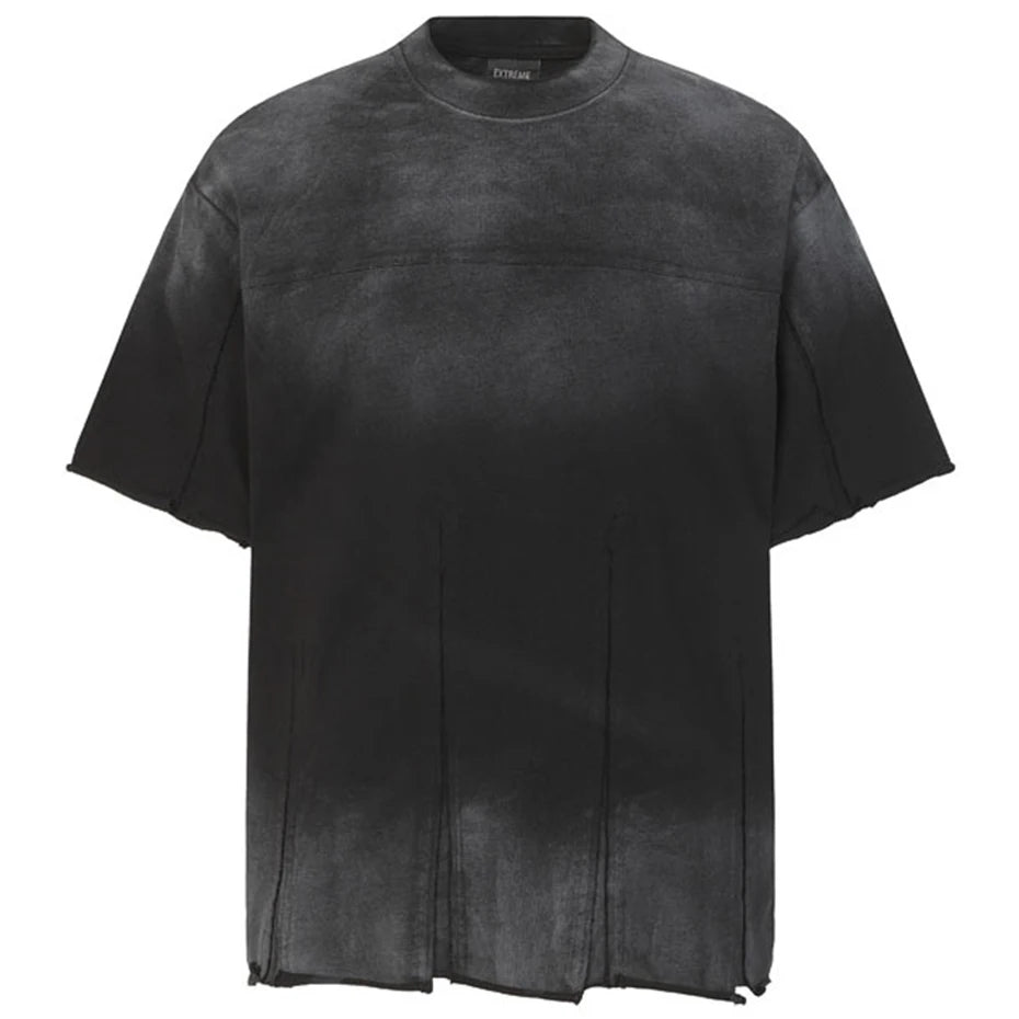 Broken Vintage Patchwork Oversized T-Shirt — back view