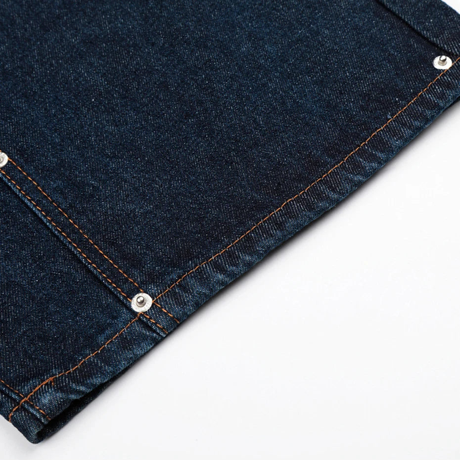 Jeans Blue Loose Denim Shorts — fabric close-up