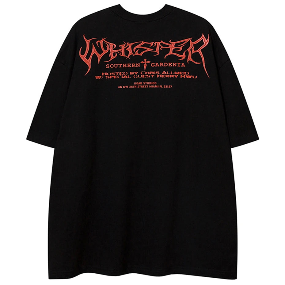 Graphic Printed Oversized T-Shirt — back view