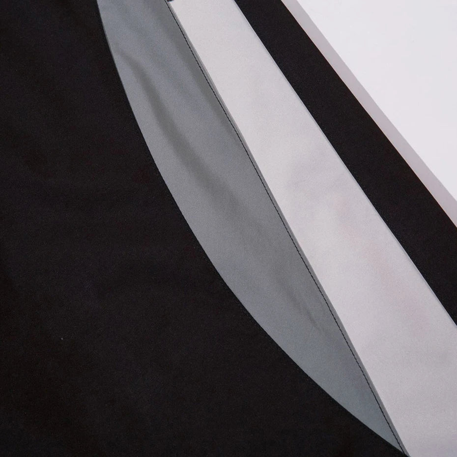 Y2K Color Block Loose Sweatpants — fabric close-up