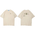 Funny Kanji Cat Print T-Shirt — fit shot