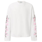 Y2K Flower Embroidered Oversized T-Shirt — back view