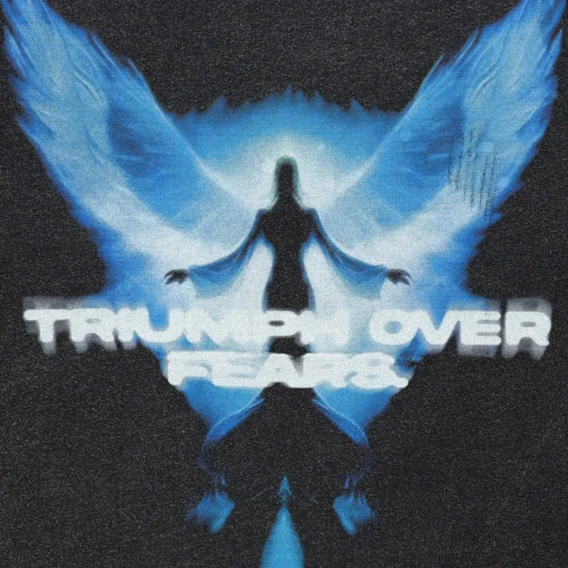Retro Black Angel Washed T-Shirt — front view